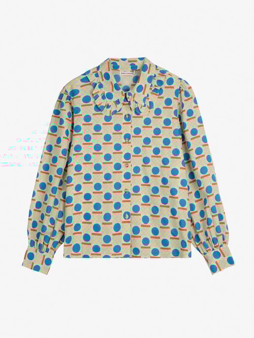 Image of 1-Camisa estampado geométrico geometric pattern collar shirt