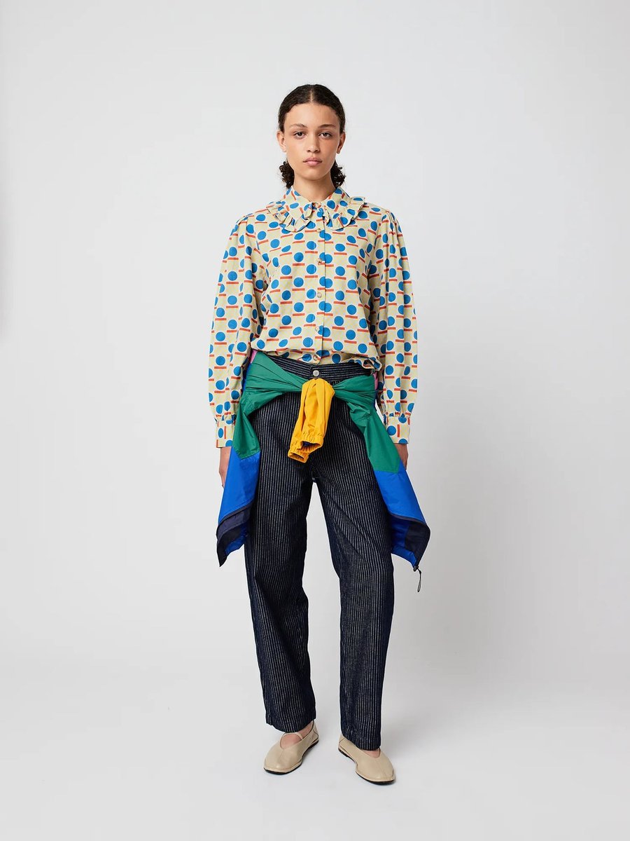 Image of 1-Camisa estampado geométrico geometric pattern collar shirt