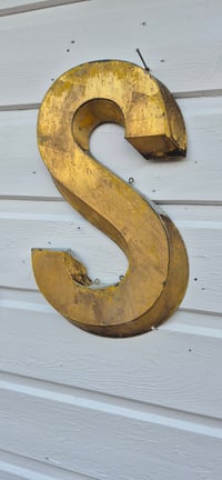 Image 8 of Lot de 10 anciennes lettres d'enseigne en zinc 
