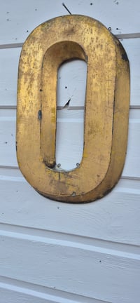 Image 10 of Lot de 10 anciennes lettres d'enseigne en zinc 