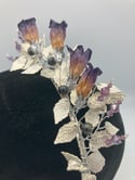 REAL Preserved Deadly Nightshade Assymetrical Crown with Silver Leaves