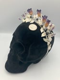 REAL Preserved Deadly Nightshade Assymetrical Crown with Silver Leaves