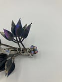 REAL Preserved Electric Purple Deadly Nightshade Hair Clip 