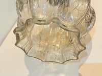 Image 10 of XXL Grand pied de lampe en cristal d'Albret et globe verre ambré