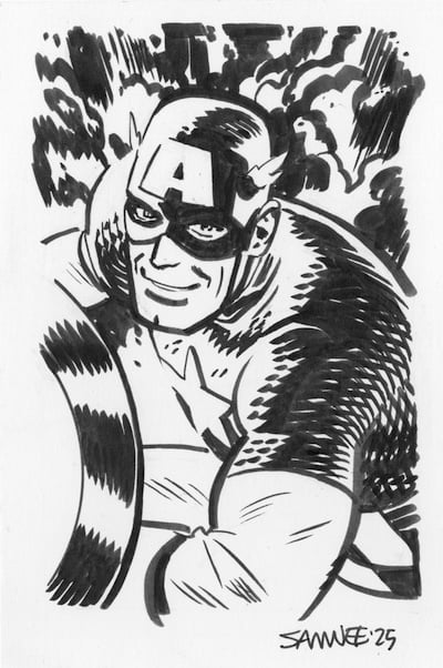 Image of Captain America Doodle