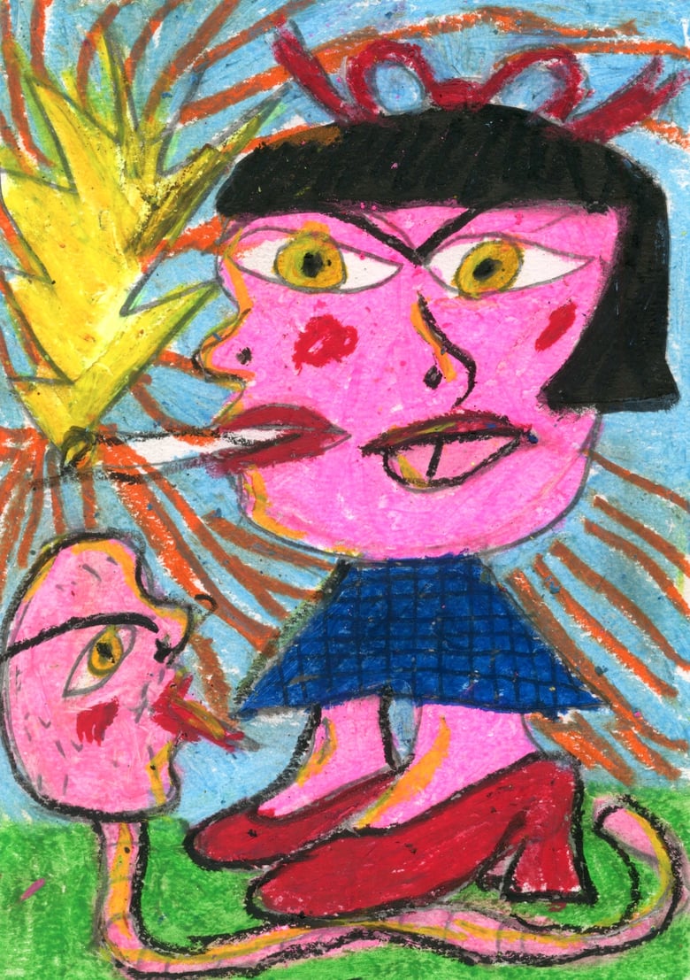 Image of smoking worm girl 