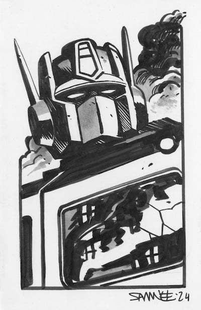 Image of Optimus Prime Doodle