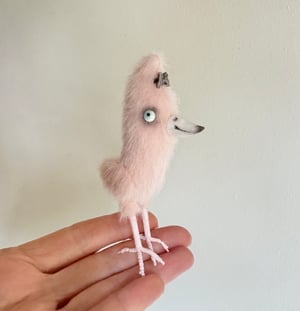 Image of Tall Tweeter Bird in Soft Pink