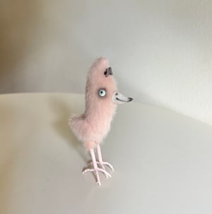Image of Tall Tweeter Bird in Soft Pink