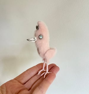 Image of Tall Tweeter Bird in Soft Pink