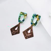 Image 2 of Sapphire Noir Earrings