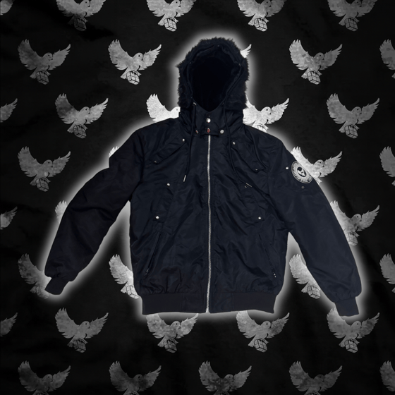 Image of Mens Down Filled Jacket With Fur