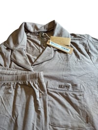 Image 4 of SKIMS- SHORT SLEEVE PAJAMAS SET- FOSSIL