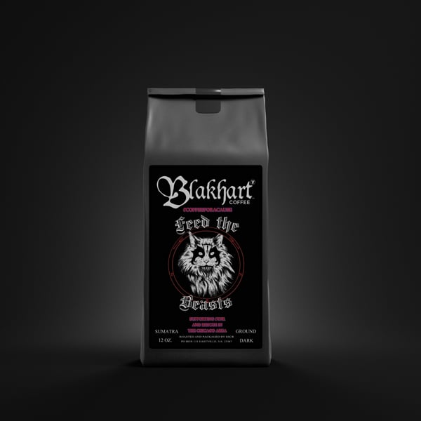"FEED THE BEASTS" INDONESIAN DARK ROAST #TNR 12 OZ.