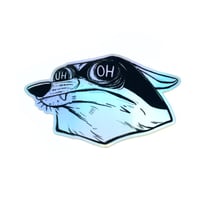 Image 1 of "Uh Oh" holographic sticker