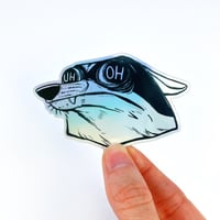 Image 2 of "Uh Oh" holographic sticker