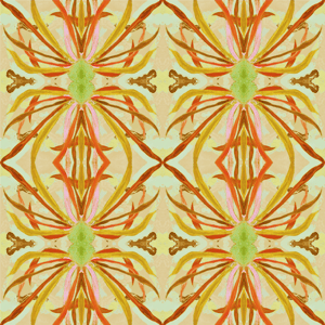 Image of Echinacea Rust Fabric/Wallpaper