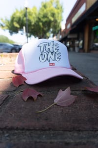 Image 2 of White/Pink Trucker