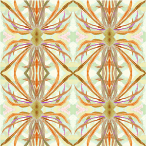 Image of Echinacea Citrus Fabric/Wallpaper