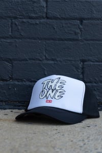 Image 2 of White/Black Trucker