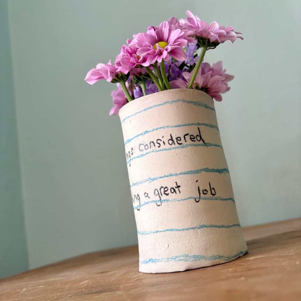 Image of You’re doing great note vase