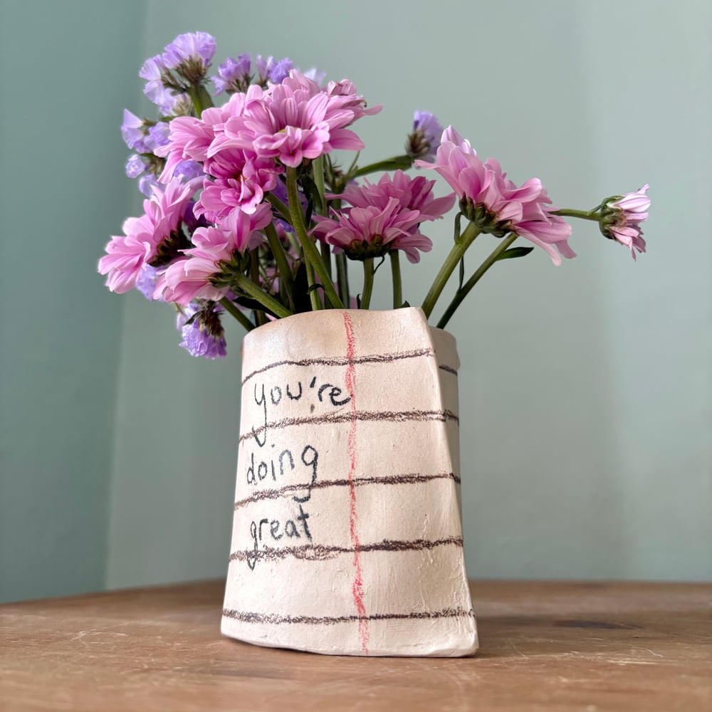 Image of Note Vase You’re doing great