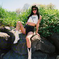Image 2 of Batty -  Cropped Ribbed Tank