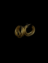 Image 2 of Roxanne Triple Hoop Earrings