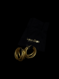 Image 4 of Roxanne Triple Hoop Earrings