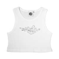 Image 1 of Snake - Cropped Waffle Tank