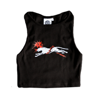 Image 1 of Cheetah -  Cropped Ribbed Tank (SIZE XL LEFT)