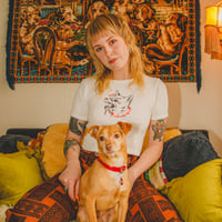 Image 2 of Chihuahua - Cropped Ringer Thermal (SIZE LARGE LEFT)