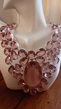 Image 3 of PINK KUNZITE STATEMENT NECKLACE