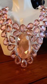 Image 6 of PINK KUNZITE STATEMENT NECKLACE
