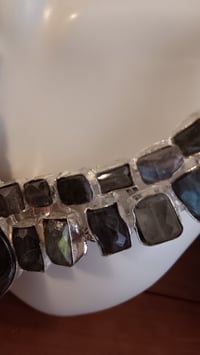 Image 11 of FACETED LABRADORITE NECLACE AND EARRING SET
