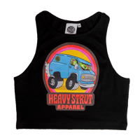 Image 1 of Van -  Cropped Ribbed Tank (SIZE SMALL LEFT)