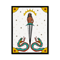 8.5 x 11 Dagger Lady Print