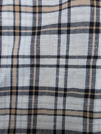 Image 3 of Linen Bread Bag Set- Neutral Plaid