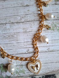 Image 2 of Golden Bow Heart Charm