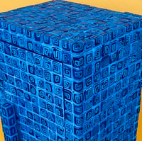 Image 4 of Blue Tiled Cabinet