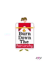 Burn Down the Patriarchy Needlepoint Canvas