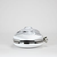 Image 5 of Nina Crystal Embellished Flower Minaudiere Handbag - White