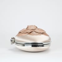 Image 6 of Nina Crystal Embellished Flower Minaudiere Handbag - Pearl Rose