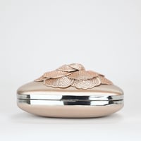 Image 7 of Nina Crystal Embellished Flower Minaudiere Handbag - Pearl Rose