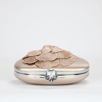 Image 8 of Nina Crystal Embellished Flower Minaudiere Handbag - Pearl Rose