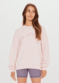 Image 1 of The Upside Saturn Crew Sweatshirt – Rosewater Pink Size S