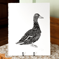 Image 2 of Mallard #2 Linocut Print