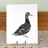 Image 1 of Mallard #2 Linocut Print