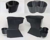 Image 1 of Single and Dual Cup Holder Accessory for 1988-1991 Honda EF Civic Factory Arm Rest