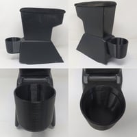 Image 8 of Single and Dual Cup Holder Accessory for 1988-1991 Honda EF Civic Factory Arm Rest